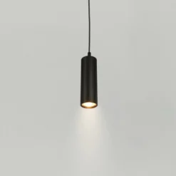 Hängeleuchte Ida, schwarz, 1-flammig, Ø 10 cm, GU10
