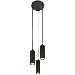 Hängeleuchte Ida, schwarz, 3-flammig, Ø 20 cm, GU10
