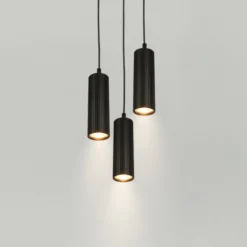 Hängeleuchte Ida, schwarz, 3-flammig, Ø 20 cm, GU10