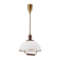 Hängeleuchte Ilsa, weiß/gold, Ø 30 cm, höhenverstellbar