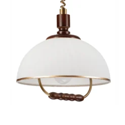 Hängeleuchte Ilsa, weiß/gold, Ø 30 cm, höhenverstellbar