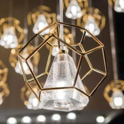 Hängeleuchte Incanto, Gold 24 kt, einflammig
