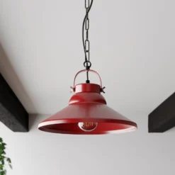 Hängeleuchte Iron, rot