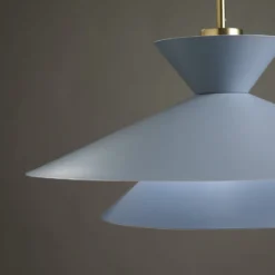 Hängeleuchte Kim, himmelblau, Ø 60 cm, Metall