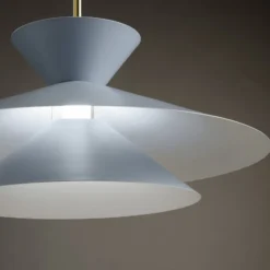 Hängeleuchte Kim, himmelblau, Ø 60 cm, Metall