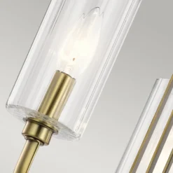 Hängeleuchte Kimrose, 3-flammig, messing
