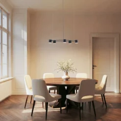 Hängeleuchte Kodo, 5-flammig, schwarz, Stahl, GX53