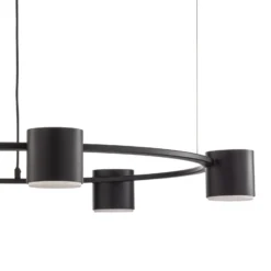 Hängeleuchte Kodo, 5-flammig, schwarz, Stahl, GX53