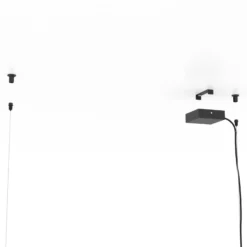 Hängeleuchte Lacey, Länge 78 cm, schwarz, 3-flg., Stahl