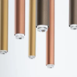 Hängeleuchte Laser, 10-flammig, mehrfarbig, Metall, G9
