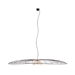 Hängeleuchte Lauris, schwarz matt, Ø 200 cm, Metall, E27