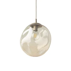 Hängeleuchte Lava, Ø 35 cm, E27, sand/cognac, Glas