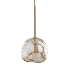 Hängeleuchte Lava, Ø 15 cm, G9, sand/cognac, Glas