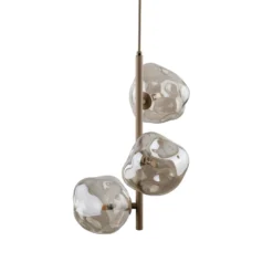 Hängeleuchte Lava, 3-flammig, Ø 29 cm, sand/cognac, G9