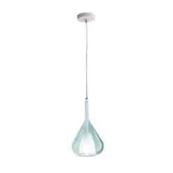 Hängeleuchte Lila, azurblau, 1-flammig, Glas