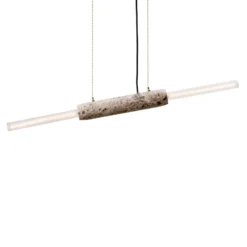 Hängeleuchte Limbo, Marmor, braun, 2-flg., höhenverstellbar