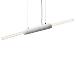 Hängeleuchte Limbo, Marmor, weiß, 2-flg., höhenverstellbar