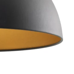 Hängeleuchte Lipeo, schwarz/gold, Ø 50 cm, Metall, E27