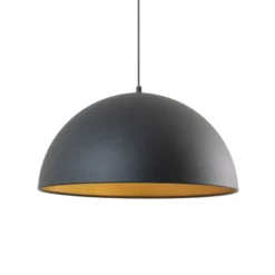 Hängeleuchte Lipeo, schwarz/gold, Ø 50 cm, Metall, E27