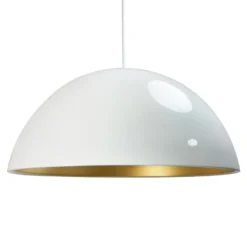 Hängeleuchte Lipeo, weiß/gold, Ø 40 cm, Metall, E27