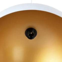 Hängeleuchte Lipeo, weiß/gold, Ø 50 cm, Metall, E27