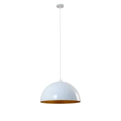 Hängeleuchte Lipeo, weiß/gold, Ø 50 cm, Metall, E27