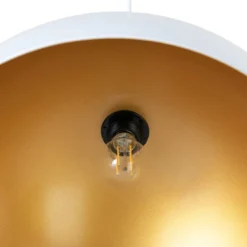 Hängeleuchte Lipeo, weiß/gold, Ø 50 cm, Metall, E27