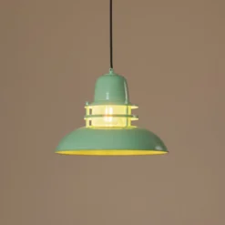 Hängeleuchte Lorenz, mintgrün, Ø 34 cm, Metall, E27