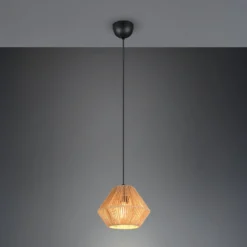 Hängeleuchte Lucille, braun, Ø 20 cm, Papiergarn, E27