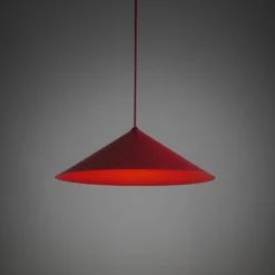 Hängeleuchte Lume L, burgunderrot, Metall, Ø 40 cm, GX53