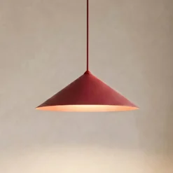 Hängeleuchte Lume L, burgunderrot, Metall, Ø 40 cm, GX53