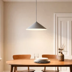 Hängeleuchte Lume L, greige, Metall, Ø 40 cm, GX53