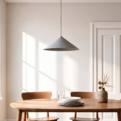 Hängeleuchte Lume L, greige, Metall, Ø 40 cm, GX53