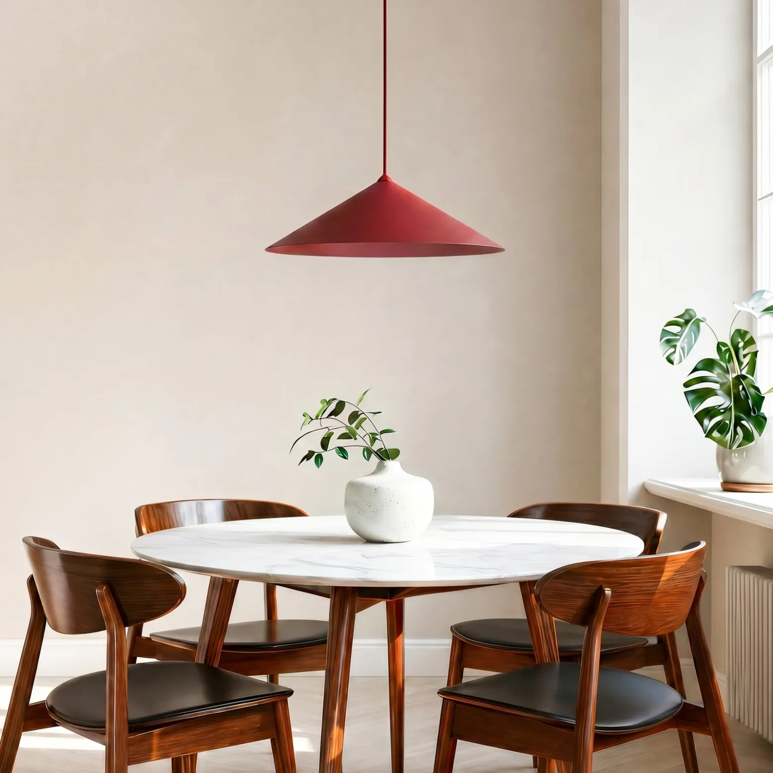 Hängeleuchte Lume XL, burgunderrot, Metall, Ø 49 cm, GX53