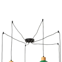 Hängeleuchte Manavgat, 6-flammig, Multicolour, Länge 144 cm