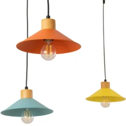 Hängeleuchte Manavgat, 6-flammig, Multicolour, Länge 144 cm