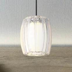 Hängeleuchte Maribel, Ø 18 cm, chrom/klar, Metall