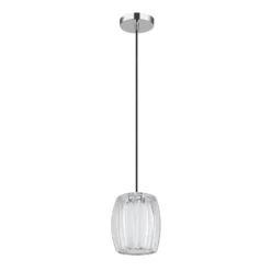 Hängeleuchte Maribel, Ø 18 cm, chrom/klar, Metall