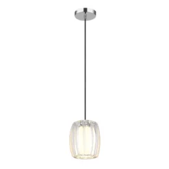 Hängeleuchte Maribel, Ø 18 cm, chrom/klar, Metall