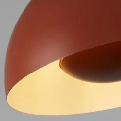 Hängeleuchte Mars, dunkel-orange, Ø 40 cm, Stahl
