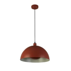 Hängeleuchte Mars, dunkel-orange, Ø 40 cm, Stahl