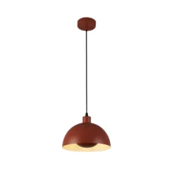 Hängeleuchte Mars, dunkel-orange, Ø 25 cm, Stahl
