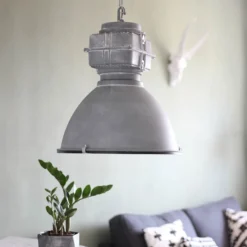 Hängeleuchte Mexlite Densi, grau, Ø 47 cm, Metall