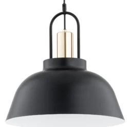 Hängeleuchte Mirave, schwarz / goldfarben, Ø 39,5 cm, Metall