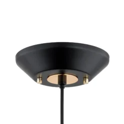 Hängeleuchte Mirave, schwarz / goldfarben, Ø 39,5 cm, Metall