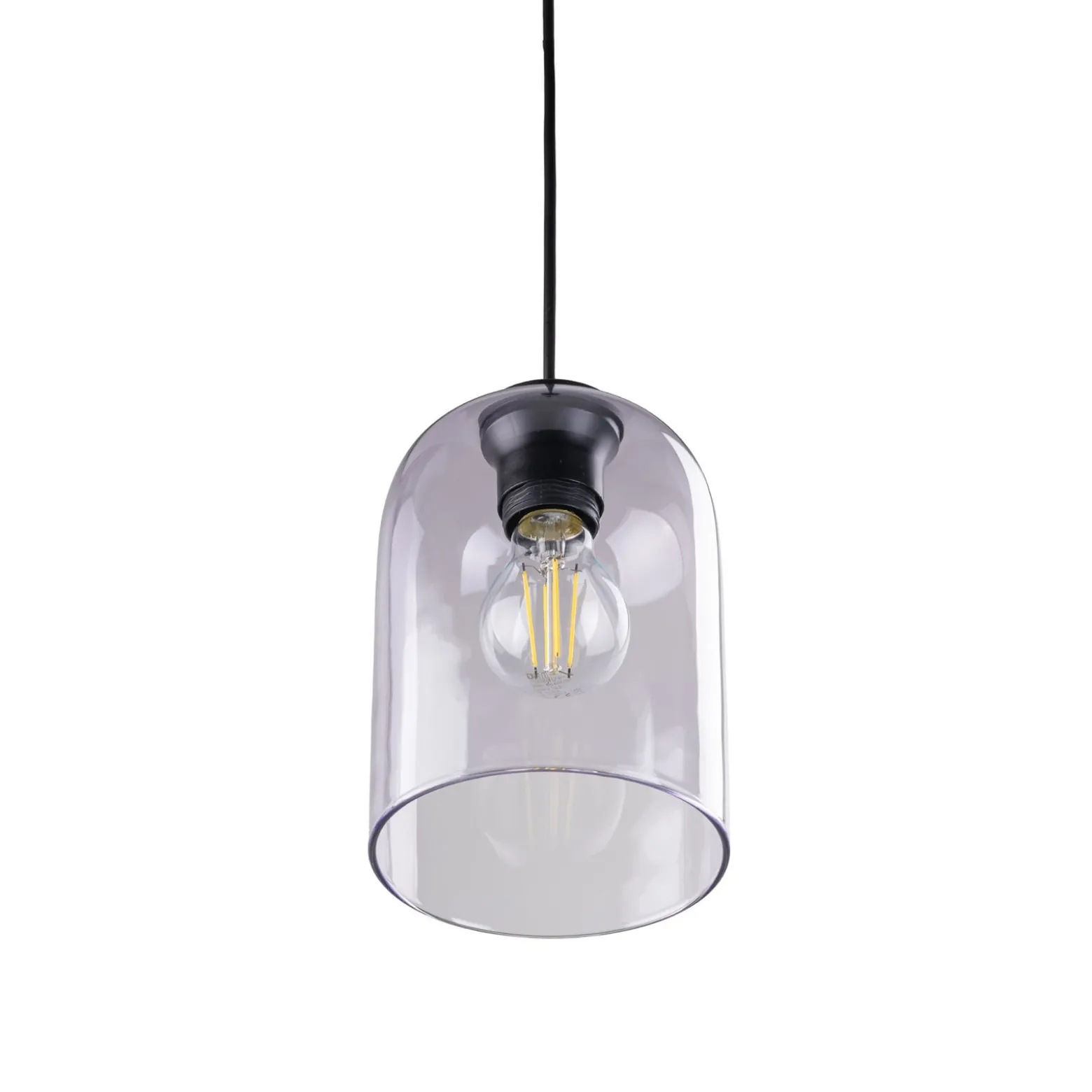 Hängeleuchte Molly, lila, Ø 14 cm, Metall/Glas