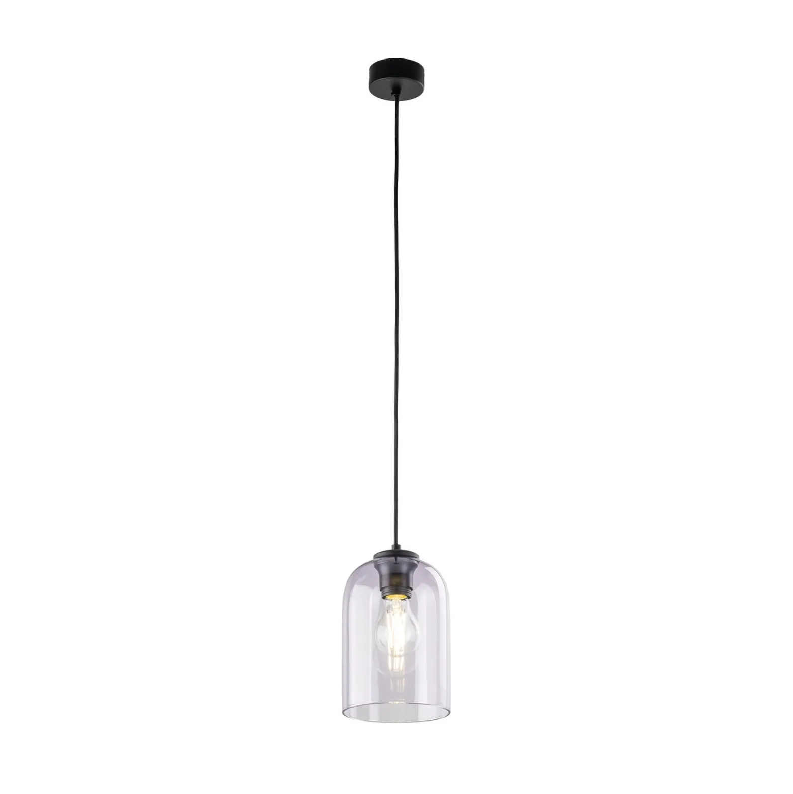 Hängeleuchte Molly, lila, Ø 14 cm, Metall/Glas
