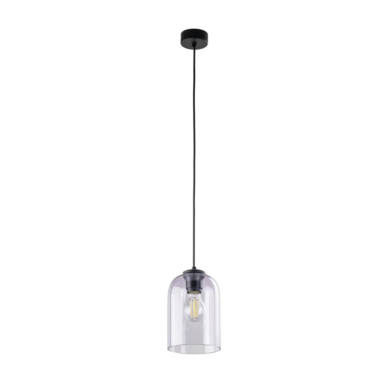 Hängeleuchte Molly, lila, Ø 14 cm, Metall/Glas