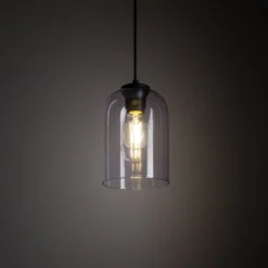 Hängeleuchte Molly, lila, Ø 14 cm, Metall/Glas