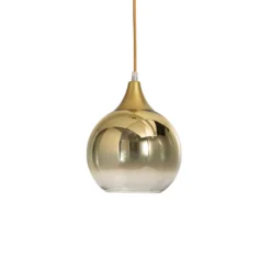 Hängeleuchte Monte aus Glas, einflammig, gold